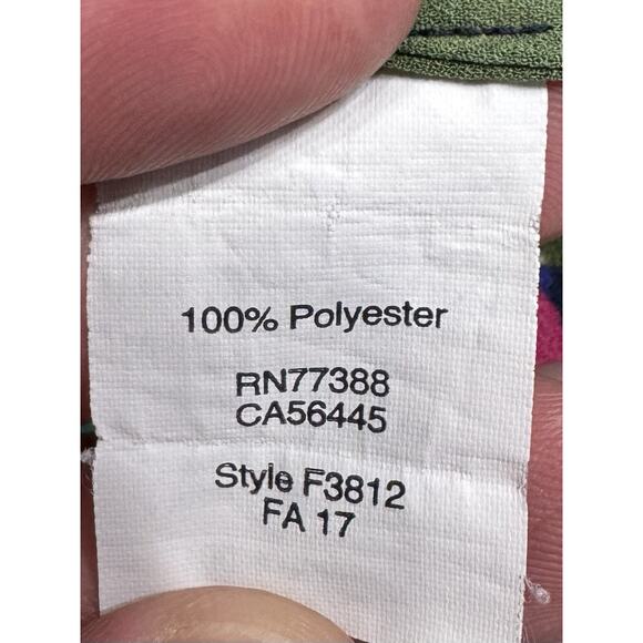 J. Crew Abstract Floral Tunic Long Sleeve Blouse 1/2 Buttoned Size Small - Picture 4 of 6